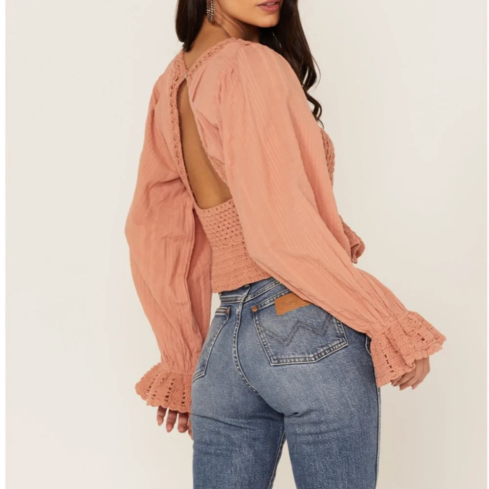 FREE PEOPLE megan crochet top